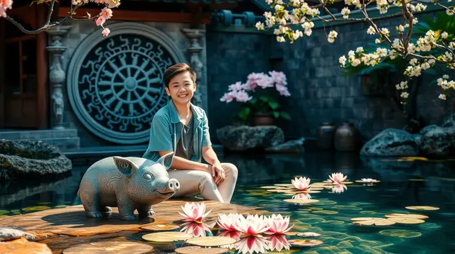 water pig chinese zodiac ©Ilustrasi dibuat AI