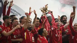Liverpool menutup laga pamungkas Liga Premier Inggris musim 2024/2025 dengan hasil imbang 1-1 saat melawan Crystal Palace. (Paul ELLIS/AFP)