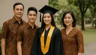 Inspirasi 6 Model Baju Batik Couple Keluarga untuk ke Wisuda (AI)