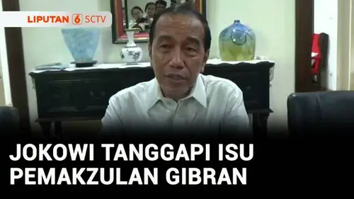 VIDEO: Isu Pemakzulan Gibran, Jokowi: Presiden dan Wakil Presiden Dipilih Satu Paket
