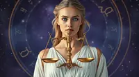 zodiak libra bulan apa ©Ilustrasi dibuat AI